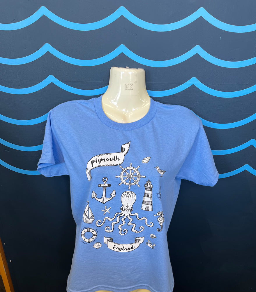 Adults cornflower blue t-shirt