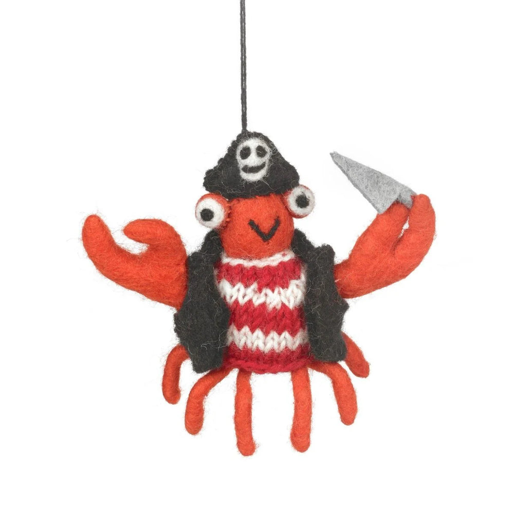 Jolly Roger the crab felt hanging decoration