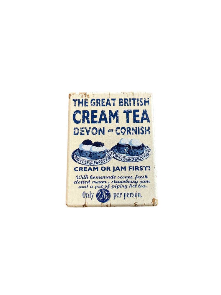 Cream Tea Ceramic Magnet
