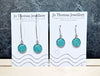 Turquoise shoreline round earrings by Jo Thomas - Long