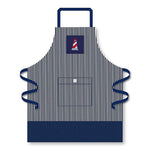 Navy stripe apron with lighthouse