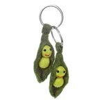 Peas in a pod keyring