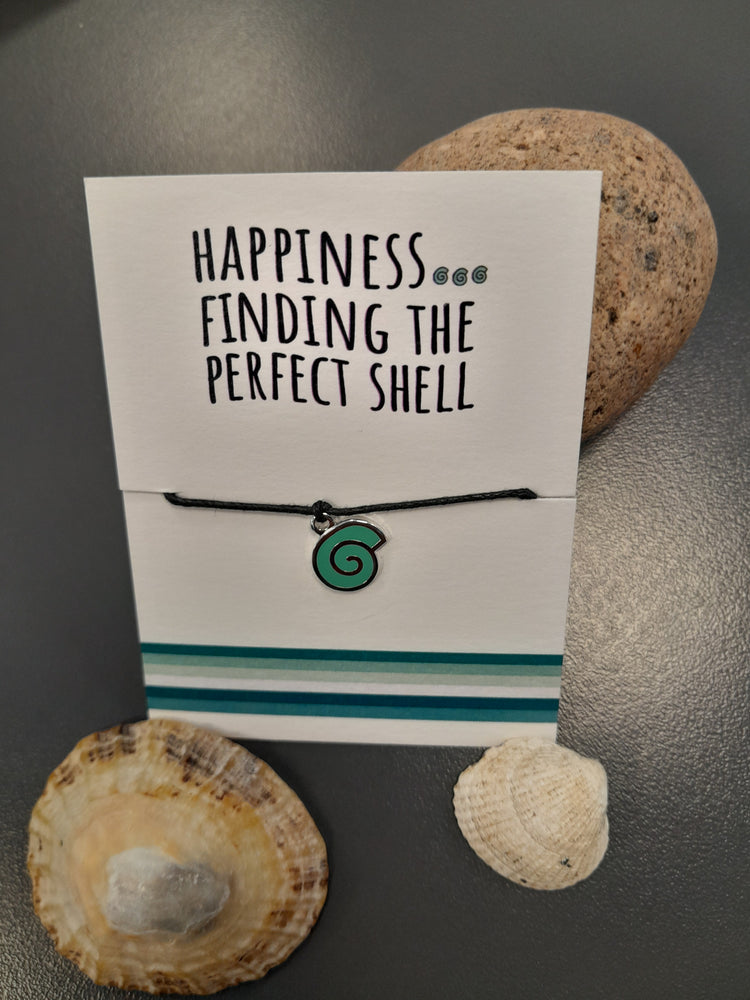 Happiness ...finding the perfect shell -  bracelet