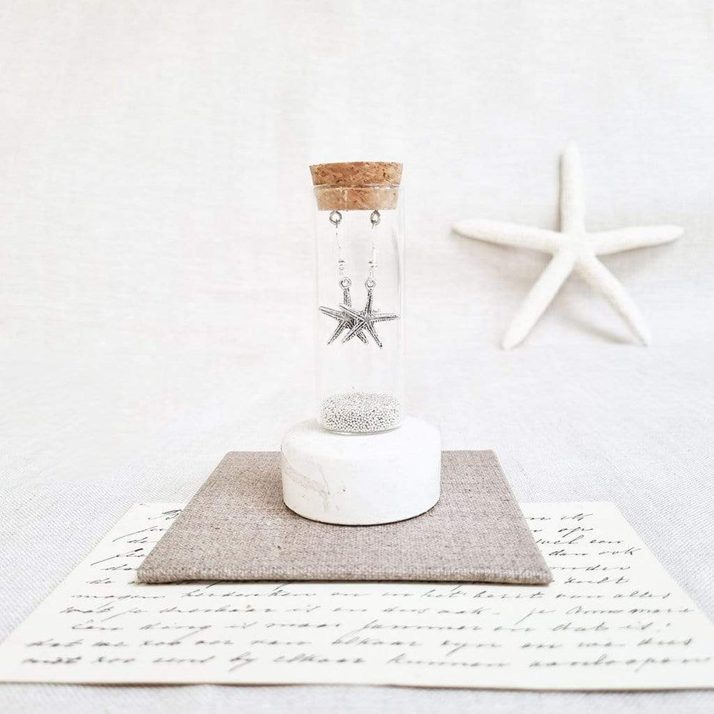 Starfish Earrings in a Bottle