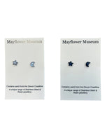 Star, stainless steel mini studs