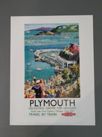 Plymouth Hoe Vintage Railway Poster Print