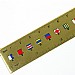 Code flag brass ruler 15cm