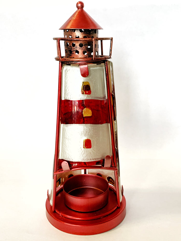 Stained glass Lighthouse Tealight Holder