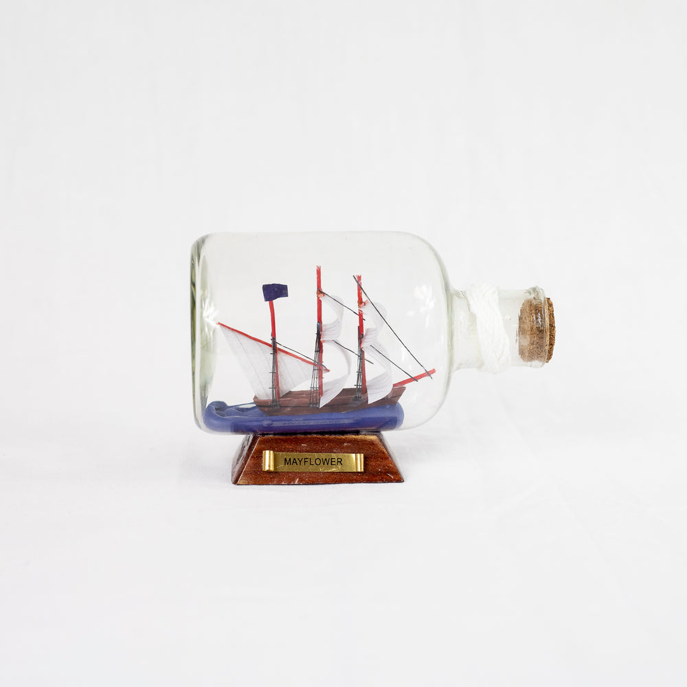 Large Mayflower Ship in Bottle